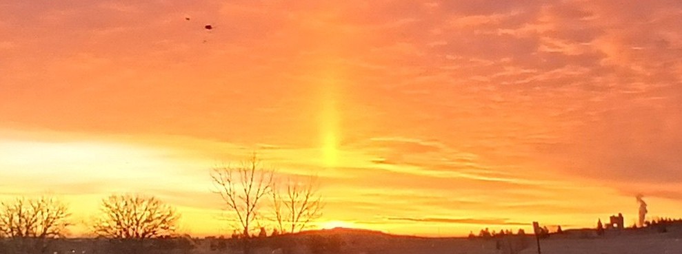 Sunset signifying reflection and peacefulness